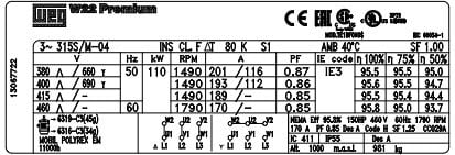 Reading a motor nameplate